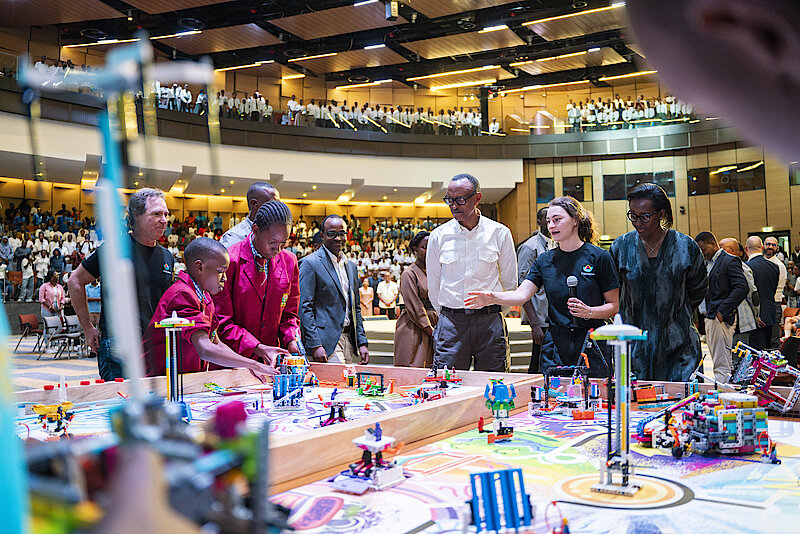 His Excellency President Paul Kagame graced First Lego League & AI